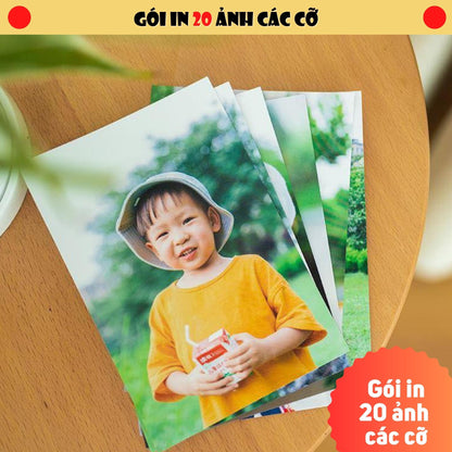 Gói in 20 ảnh silk - in laze Ultra HD các cỡ