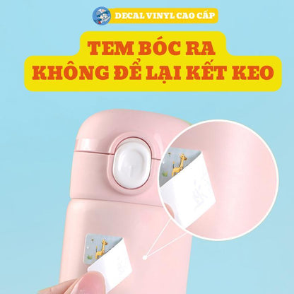 Combo 100 Sticker In Tên Em Bé Theo Yêu Cầu - Tem vinyl cao cấp